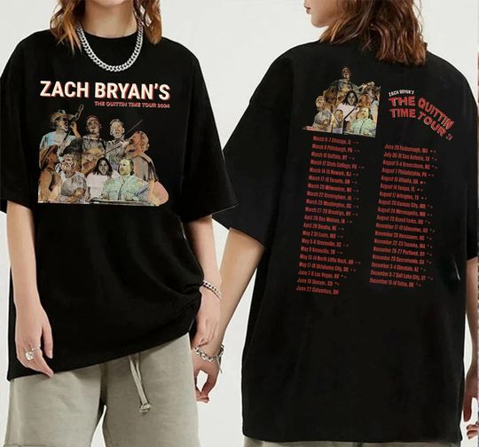 Zach BryanThe Quittin Time Tour Tshirt, Zach Bryan Country Music, American Heartbreak Tshirt