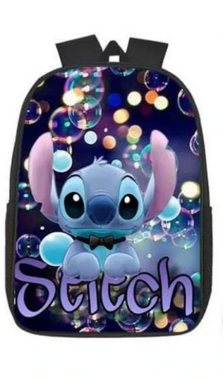 Stitch Colorful Bubbles Love Lilo And Stitch Movie Back To School Backpack