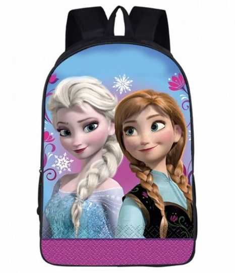 Enchanting Elsa and Anna Princess Frozen Movie Fans School Backpack