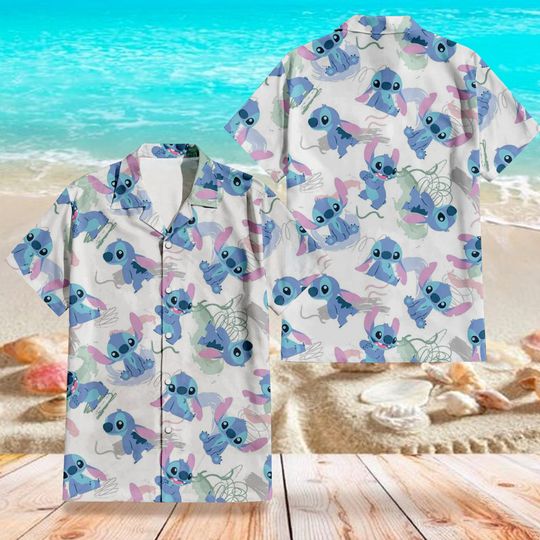 Stitch Hawaiian Shirt,Stitch Hawaiian Shirt Summer Vacation
