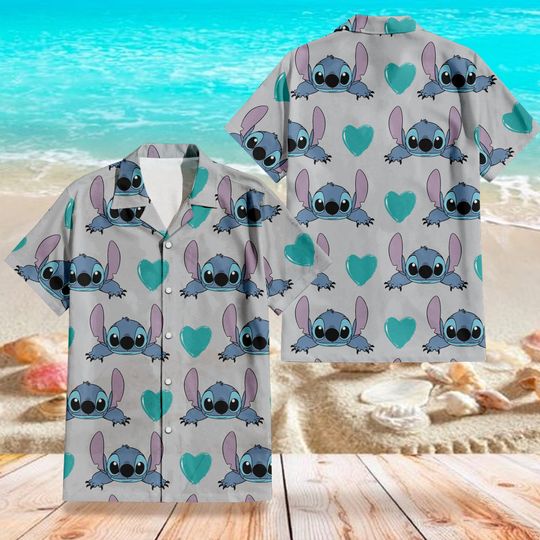 Stitch Hawaiian Shirt,Stitch Hawaiian Shirt Summer Vacation,Stitch Aloha