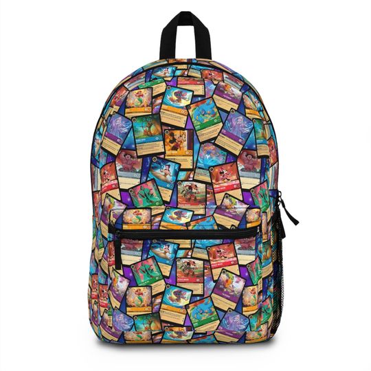 Disney Lorcana Cards Inspired Backpack Logos Teacher Gift Student Bag