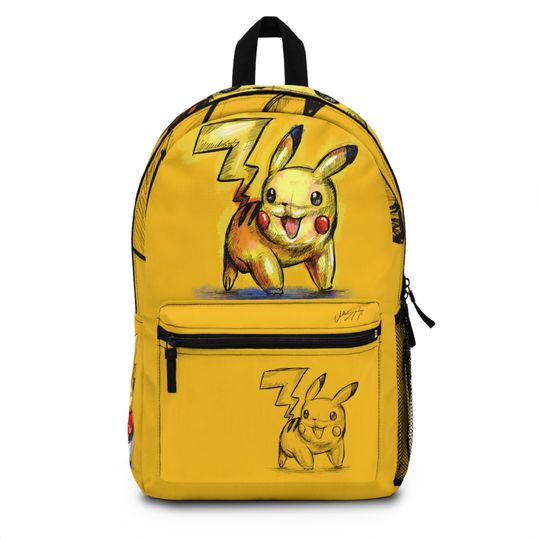 Pika Yellow Kids Shool Backpack, Colorful PKM Pika Bag