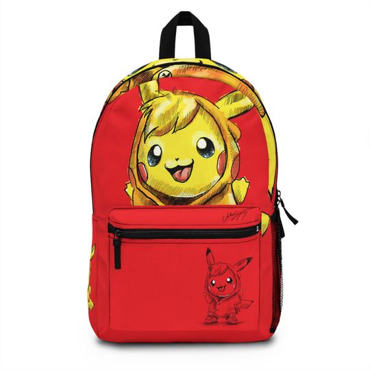 PKM Gift Backpack, Pika Red Design on Unisex Bag