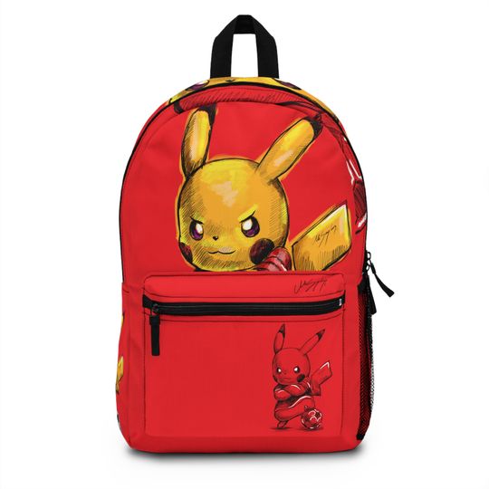 Pika Gift Backpack, PKM Red Design on Unisex Bag