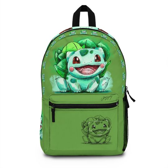 Bulbasaur Green Kids School Backpack, School PKM Bag