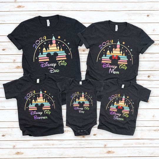 Custom Matching Disney Family Shirt, Personalized Disney Vacation Trip Shirt