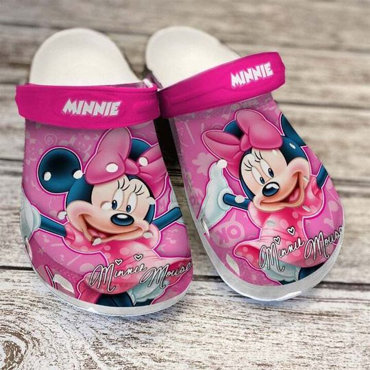 Cheerful Minnie Mouse Mother's Day Pink Minnie Mouse Unisex Classic Clogs