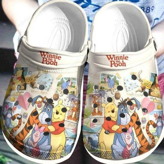 Retro Vintage Winnie The Pooh Characters Movie Fans Gift Unisex Classic Clogs