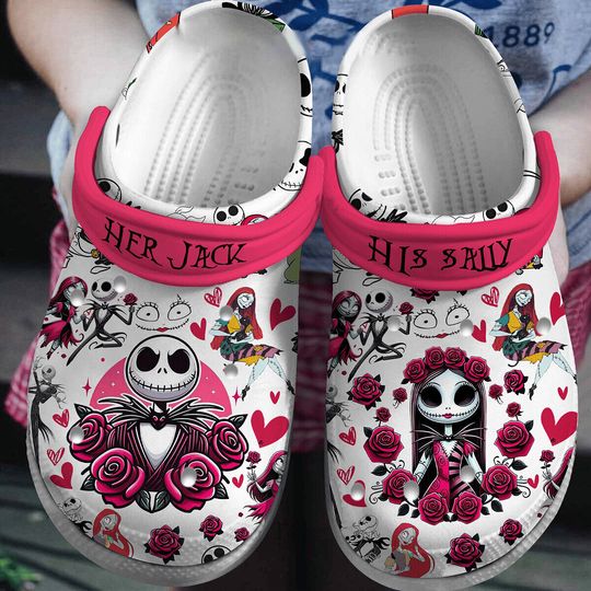 Her Jack His Sally Nightmare Couple Lovers Valentine Unisex Classic Clogs