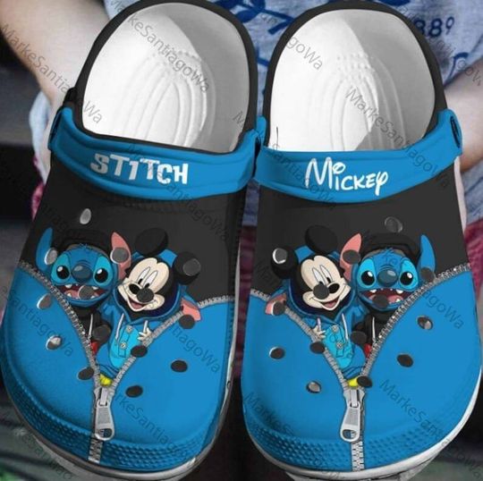 Custom Stitch and Disney Name Clogs, Personalized Stitch Fan Clog