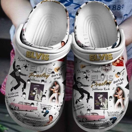 Custom Name Elvis Presley Clog Slippers, Personalized Elvis Presley Clogs