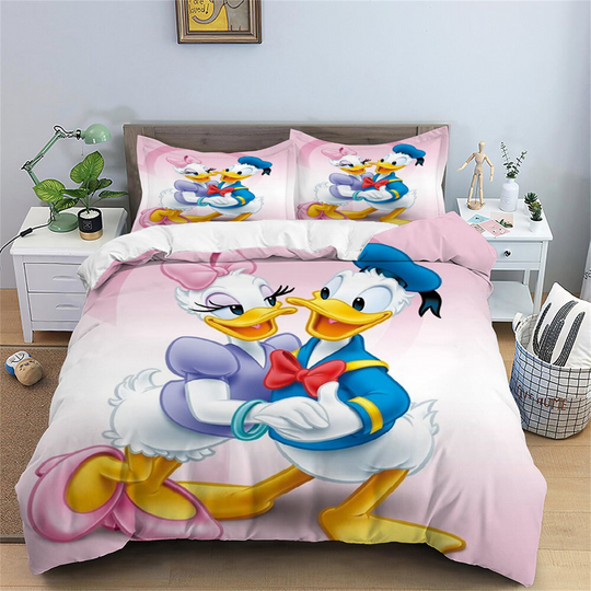 Love Forever Donald And Daisy Duck Happy Valentine's Day Bedding Set