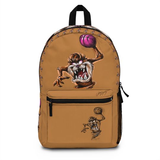 Taz Brown Backpack, Tasmanian Devil School Kids Backpack