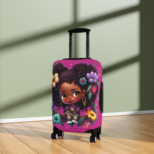 Cute Girl Luggage Cover Great Friend Gifts, Easy Luggage