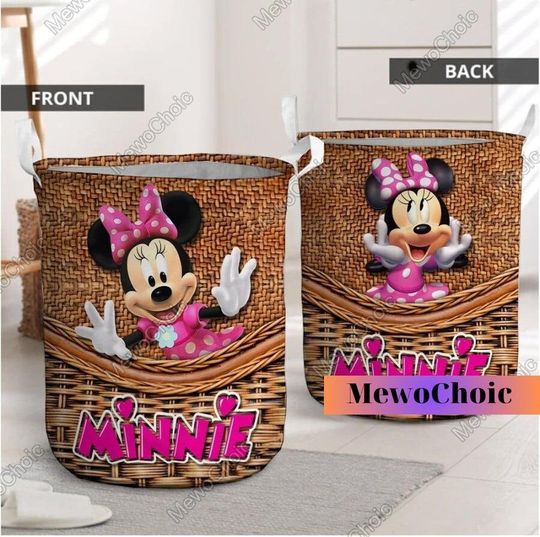 Minnie Mouse Laundry Basket, Clothes Storage Basket