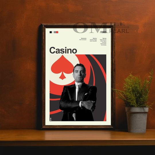 Casino Movie Poster, Retro Movie Print, Modern Vintage Movie Posters