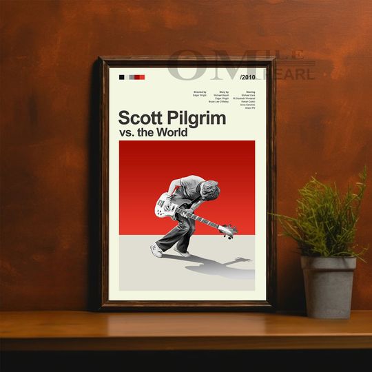 Scott Pilgrim vs. the World Movie Poster, Retro Movie Print, Vintage Movie Posters