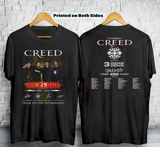 30 Years 1994-2024 Creed Band Signatures Shirt