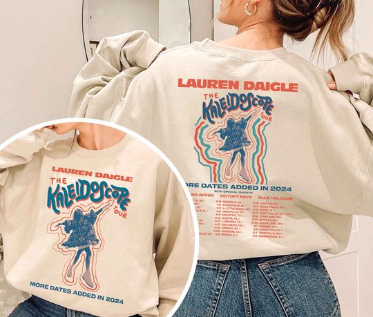 Retro Lauren Daigle The Kaleidoscope Tour 2024 Sweatshirt, Lauren Daigle Music Concert