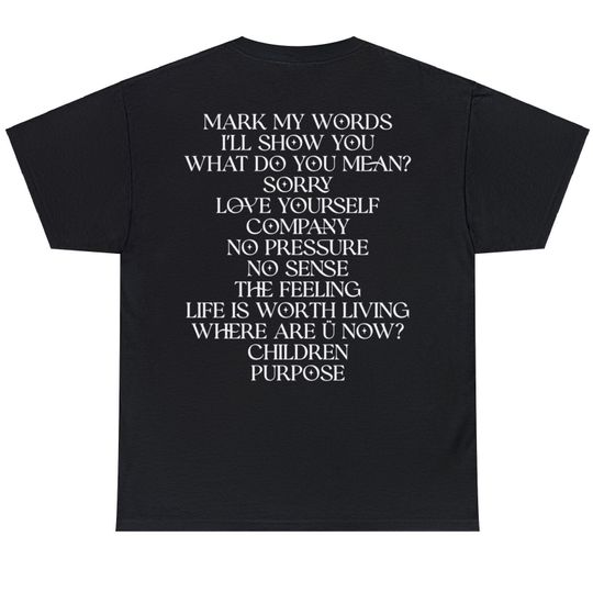 Justin Bieber - Purpose T-shirt, Justin Bieber Concert & Tour Merch, Justin Bieber gift unisex shirt