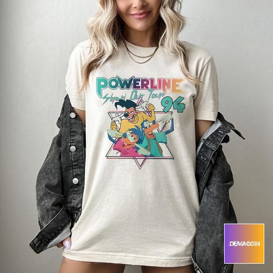 Disney Powerline Stand Out Tour 94 Shirt, Vintage Goofy Movie Powerline Shirt