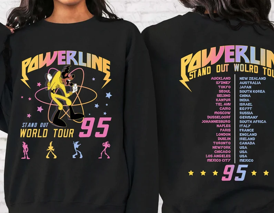 Powerline Stand Out World Tour 95 Shirt, Vintage A Goofy Movie Shirt