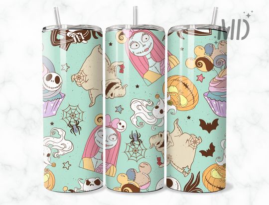 Disney Nightmare Before Christmas Tumbler with Lid and Straw