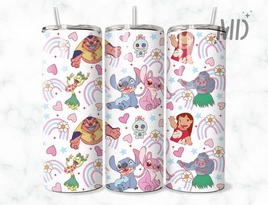 Disney Lilo and Stitch Tumbler with Lid and Straw