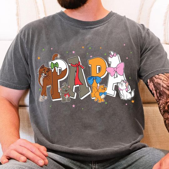 Papa Aristocats Shirt, Father's Day Gift