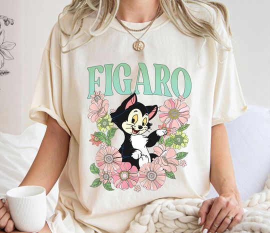 Figaro Cat Floral Retro Shirt