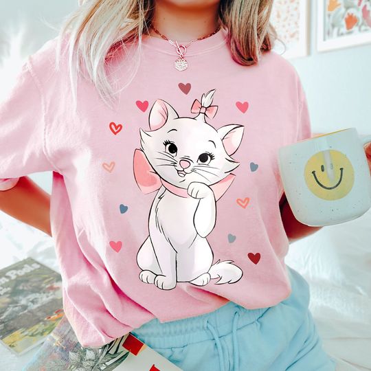 Disney Aristocats Marie Bonjour Cute Cat Lover Shirt
