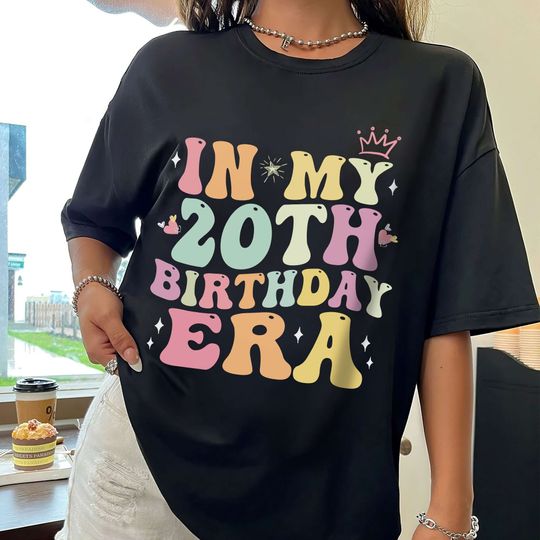 In My 20th Birthday Era T-Shirt, Retro Girl  Birthday Shirt