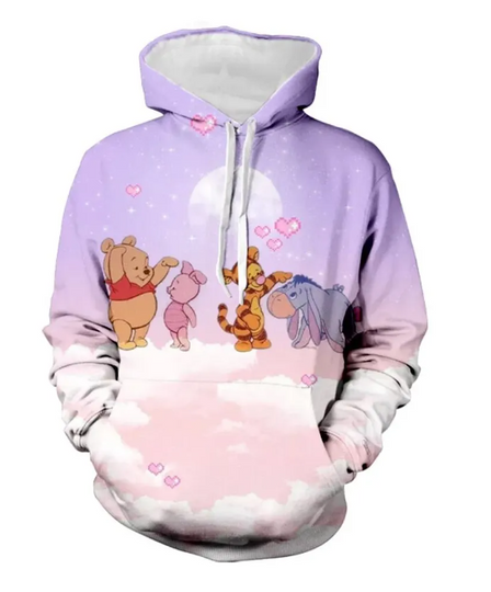Disney Stitch and Winnie the Pooh Collection Anime 3D Hoodies