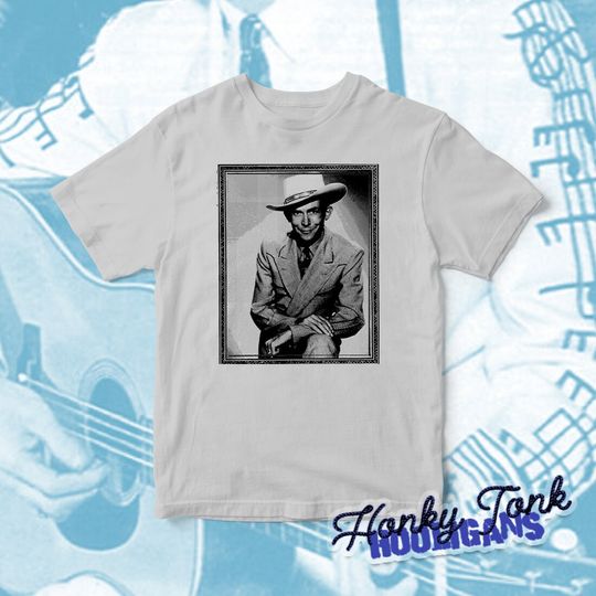 Hank Williams - Old Frame - Honky Tonk Country Punk Tribute T-Shirt