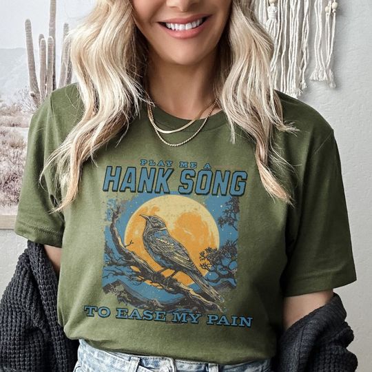 Tyler Childers Tshirt, Play Me a Hank Song, Hank Williams Sr. Whippoorwill Bird  T-shirt
