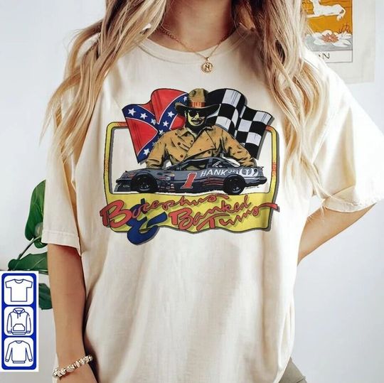 Vtg 90S Hank Williams Jr. Racing T-Shirt, Country Music Shirt