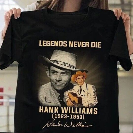 Hank Williams Legends Never Die Signature T-Shirt, Vintage Gift For Men Women