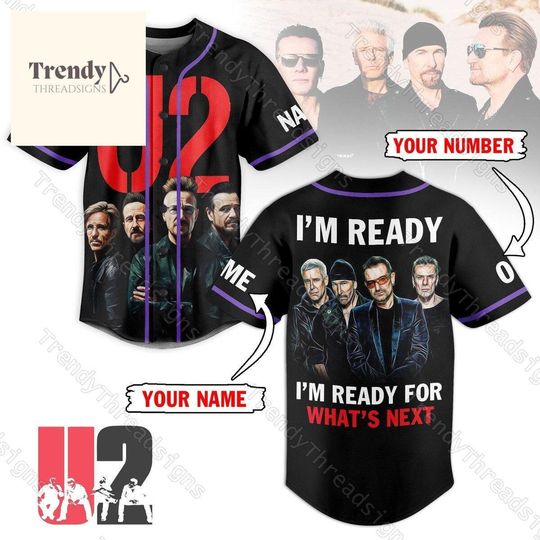 Custom U2 Baseball Jersey, U2 Baseball Shirt, U2 Jersey Shirt