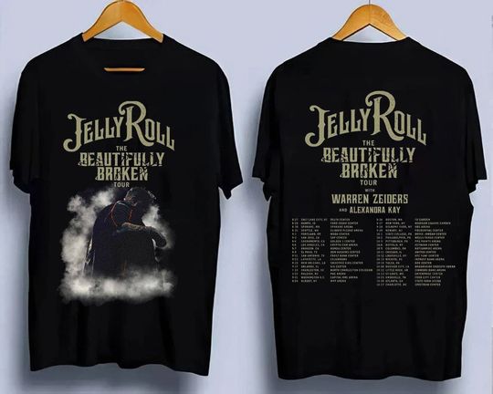 Jelly Roll 2Sided Shirt, Jelly Roll The Beautifully Broken Tour 2024 Shirt