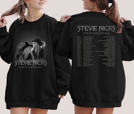 Stevie Nick tour 2024 Shirt, Stevie shirt, Music tour 90's Style Sweatshirt