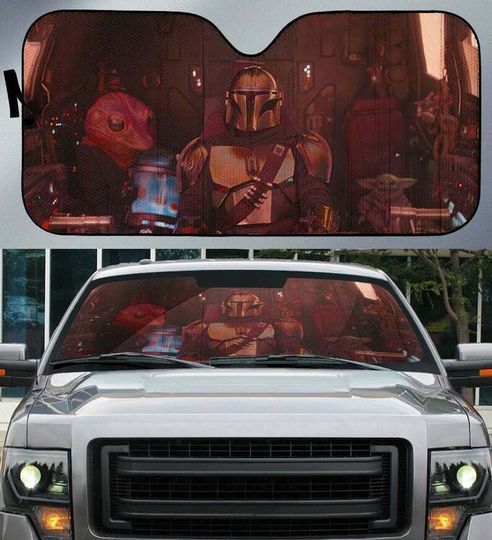 Star Wars Mandalorian Disney Car Sun Shade