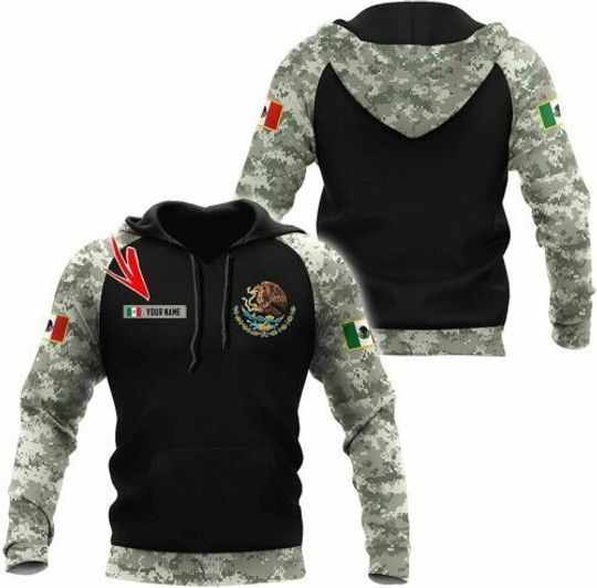Personalized Camo Mexico Eagle Mexican 3D HOODIE All Over Print Father Day Gift