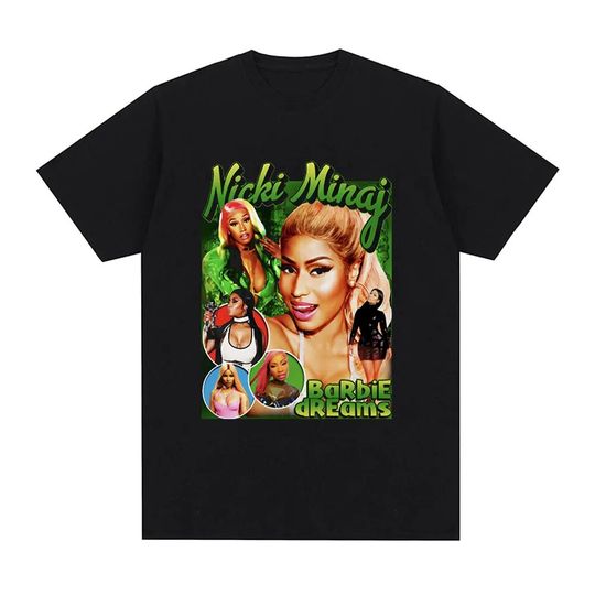 Rapper Nicki Minaj Graphic T Shirt Men Fashion Hip Hop Vintage