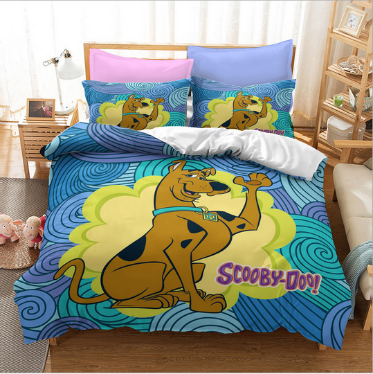 Scooby-Doo Cartoon 3D Bedding Set Bed Cover Pillowcase Single/Double