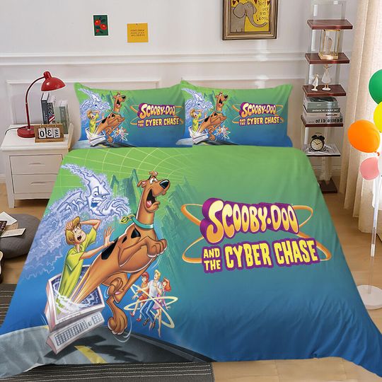 Scooby Doo Bed Cover Set Pillowcase Bedspreads Polyester Bedding Set