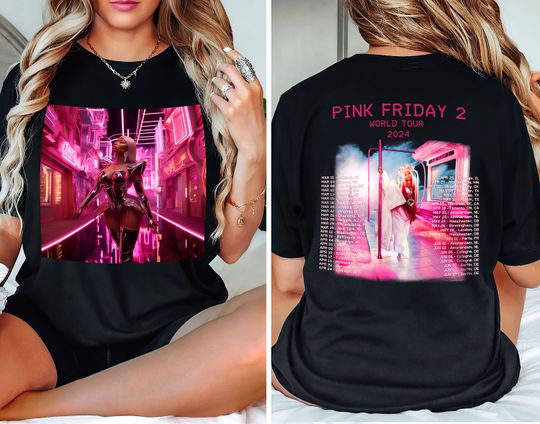 2024 Nicki Minaj Tour Double Sided Shirt, Nicki Minaj Pink Friday 2 Concert