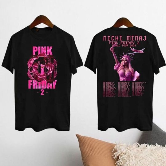 Nicki Minaj Shirt, Nicki Minaj Tour Shirt,  Pink Friday 2 Airbrush Nicki Minaj TShirt