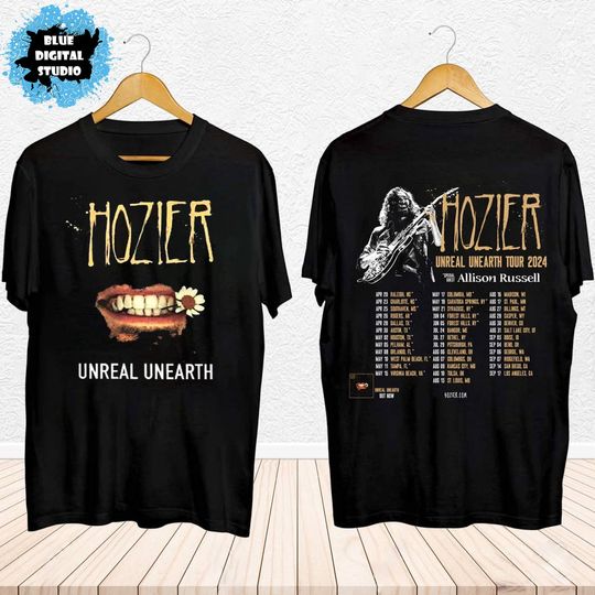 Hozier Unreal Unearth Tour 2024 Shirt, 2024 Hozier Tour Shirt, Hozier Tour Merch