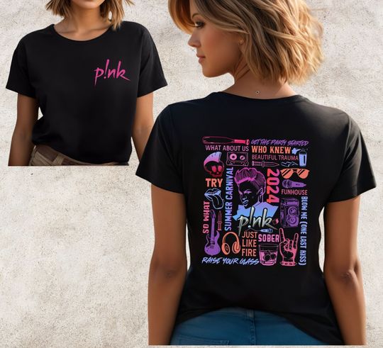P!nk Pink Singer Summer Carnival 2024 Tour Shirt, 2024  P!nk Concert